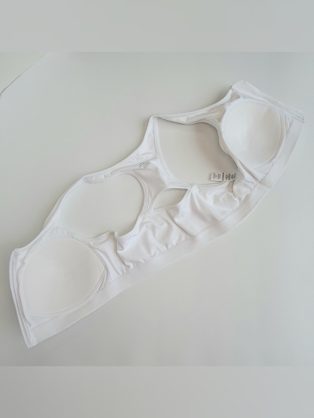 REEBOK Performer Zip Front Bra Size XXL White High Support W/Padded Cups NEW - Picture 9 of 10